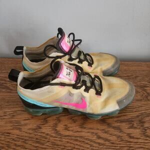 Nike Air Vapormax Women Size 8 AR6632-005 South Beach Platinum Pink Blast Shoes